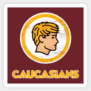 Caucasians - Funny American Football Sticker